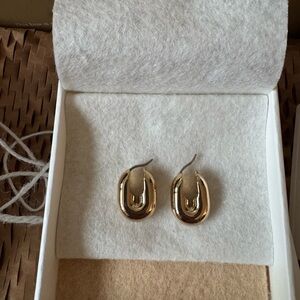 JENNY BIRD U LINK PUFFY EARRINGS GOLD